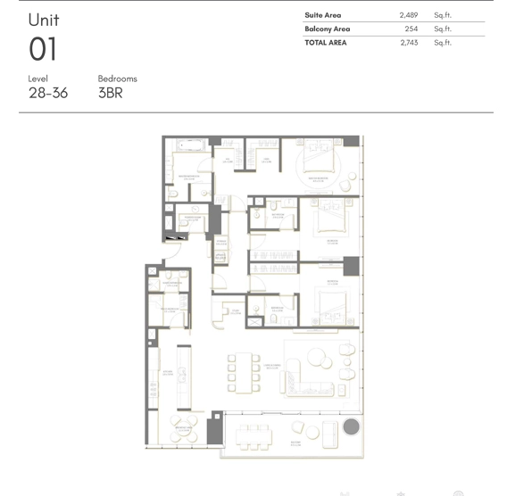  3 BR - Type A