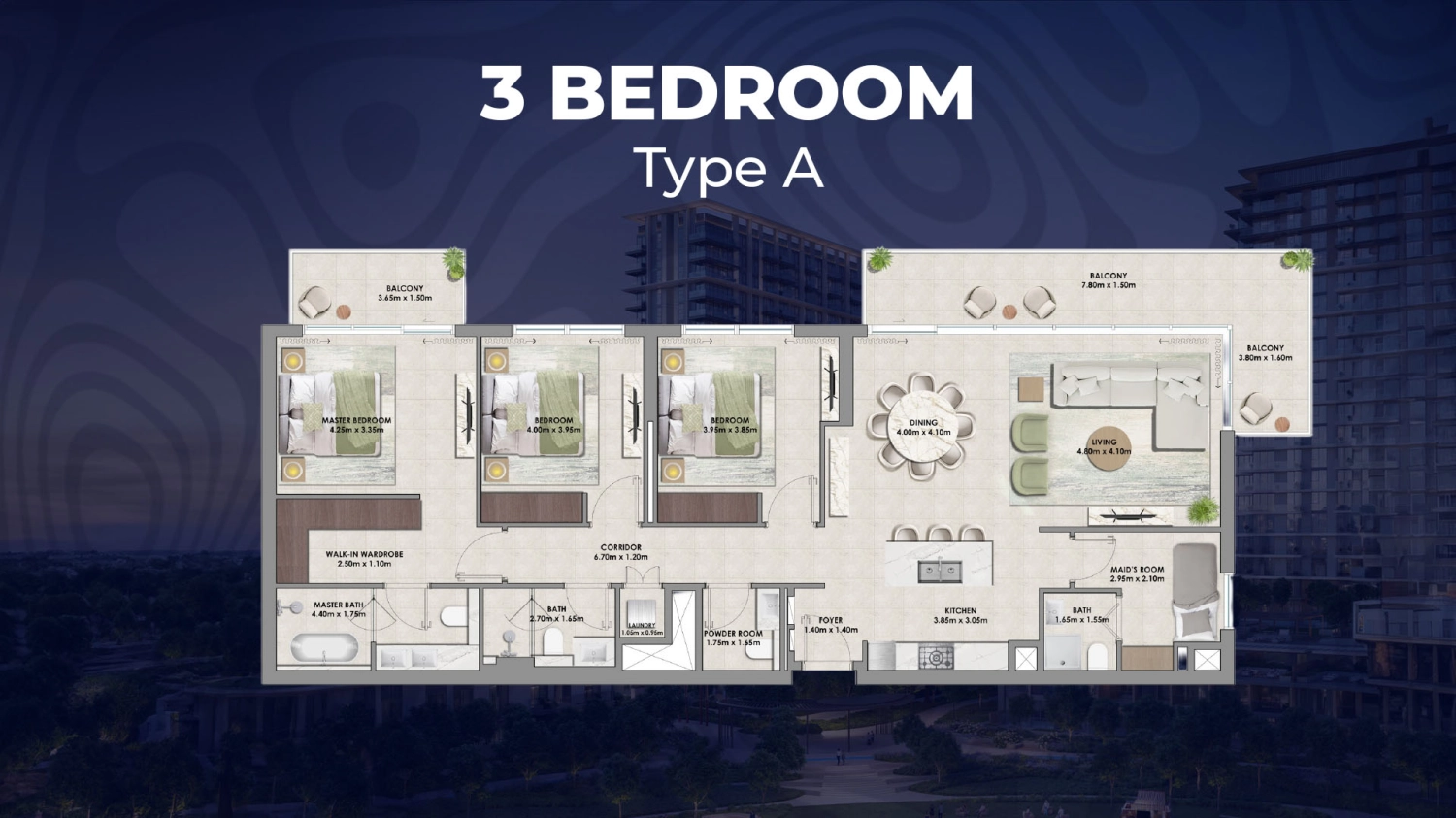  3 BR - Type A