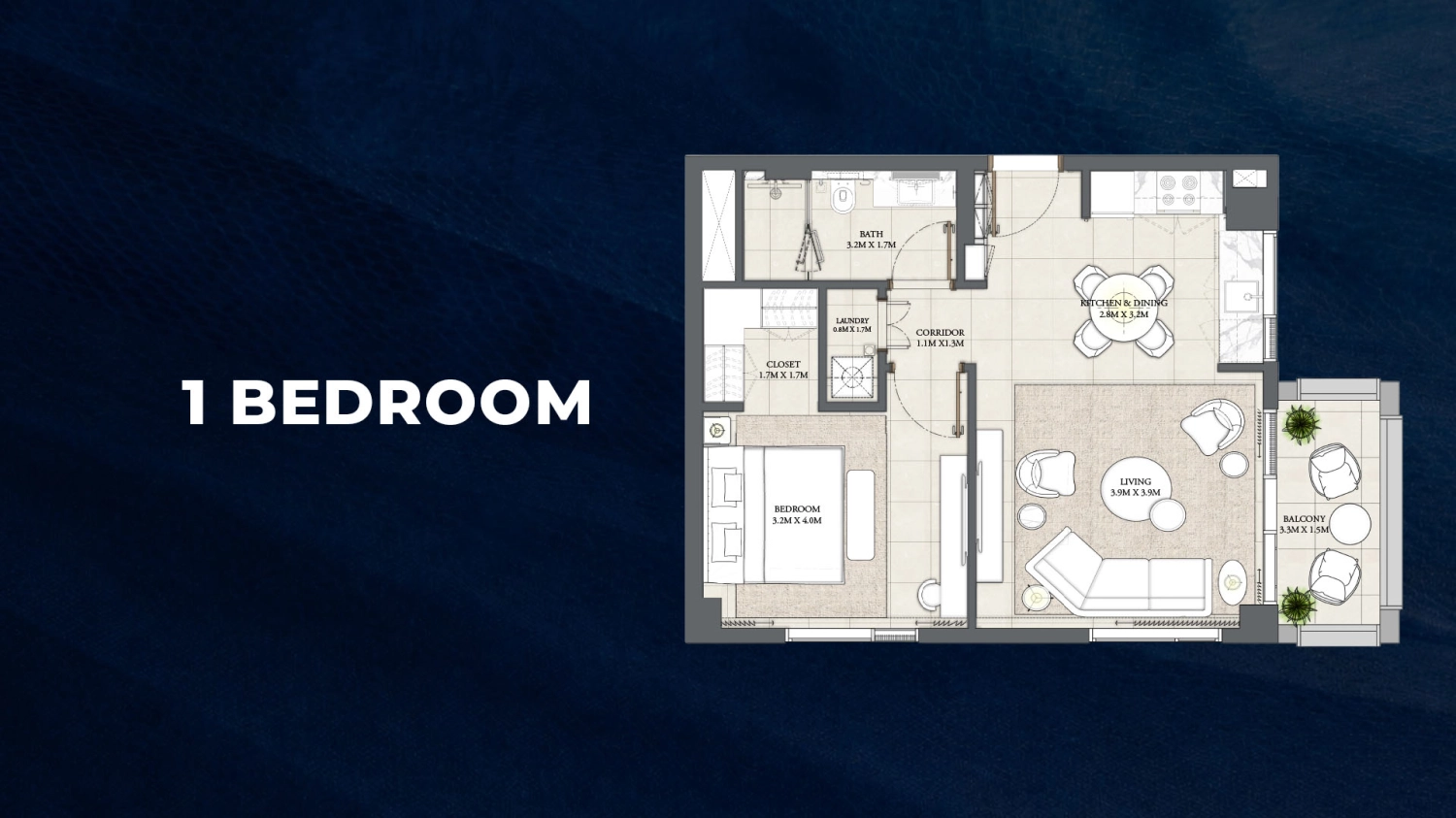  1 BR - Type A