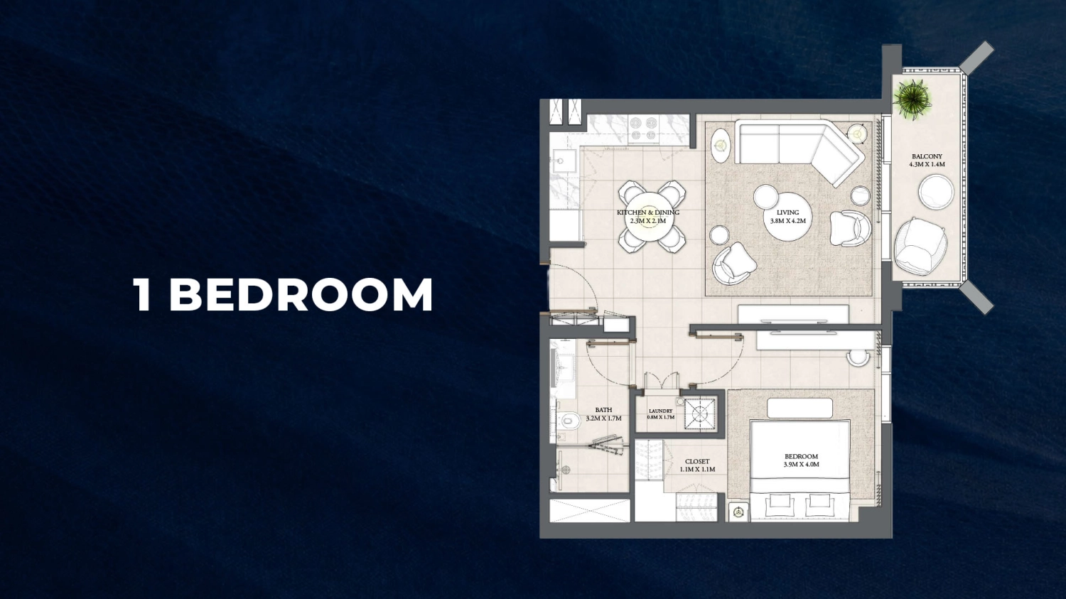  1 BR - Type A